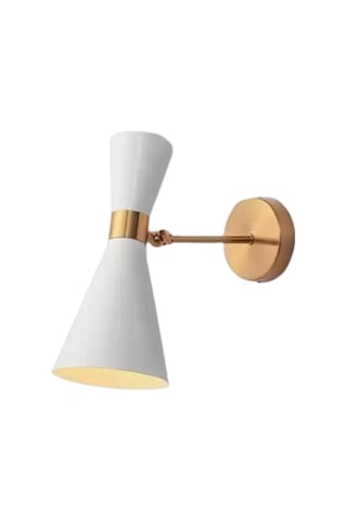Rsylight Retro Metal Rustik Hareketli Dekoratif Beyaz Vintage Duvar Aplik Beyaz