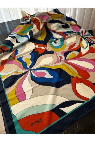 Siyane Scarf Naturel Desen Şal 07 Çok Renkli