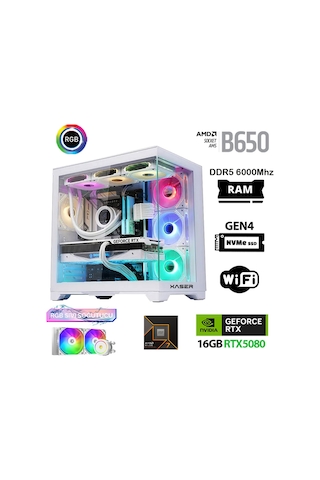Xaser Velox X320 R7 9800X3D 64 GB 2 TB SSD 16 GB RTX5080 Free Dos Masaüstü Oyuncu Bilgisayarı