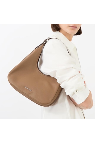 Michael Kors Nolita Small Pebbled Leather Hobo Shoulder Bag 30f4gy5h1l Açık Kahverengi