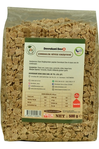 Devrekani Deva Kastamonu Çorbalık Siyez Erişte 500 G
