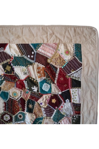 Patchwork Çılgın Koltuk Örtüsü Çok Renkli