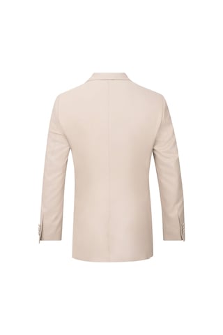 Hatemoğlu Bej Slim Fit Çıkma Şal Yaka Desenli Takım Elbise