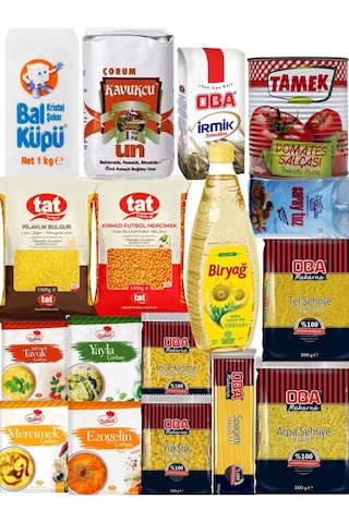 Ramazan Paketi Kumanya Yardım Gıda Erzak Kolisi 17 Parça Ürün Ekonomik Paket