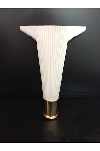 Asya Çizgili 20cm Beyaz / Gold Mobilya Ayağı- Dolap, Koltuk , Tv