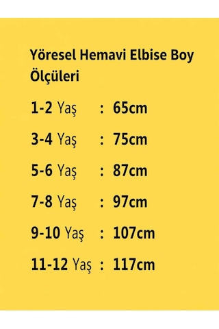 Bawcompany Yöresel Hamavi Kız Çocuk Elbise Ürün Ölçülerine Göre Sipariş Veriniz. Şal Ve Kuşak Birlikte Siyah