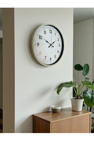Mcg 36 Cm Krem Dekoratif Duvar Saati Çok Renkli 25223889