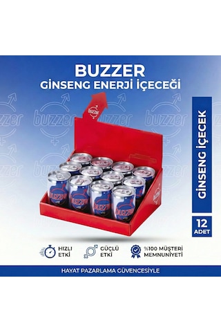 Buzzer Ginsengli Enerji Içeceği +18 - 12'li Ekonomik Avantaj Set