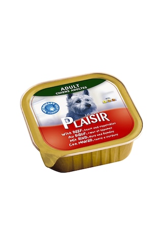 Plaisir Sığır Etli Pate Konserve Yetişkin Köpek Maması 4 x 150 G