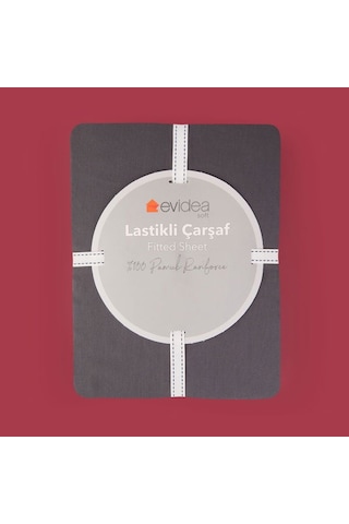Evidea Soft Basic Tek Kişilik Lastikli Çarşaf - Antrasit - 100x200 Cm Antrasit