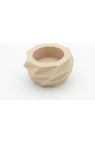 Poligon Mumluk / Ahşap Görünümlü / Pla Wood Plastik 3d Baskı