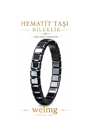 Hematit Bileklik - Hematit Taşı Bileklik Gri Gri