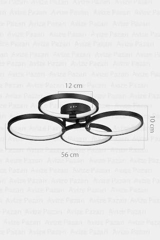 Konda 4lü Led Avize, Salon Avize, Oturma Odası Avize Çok Renkli