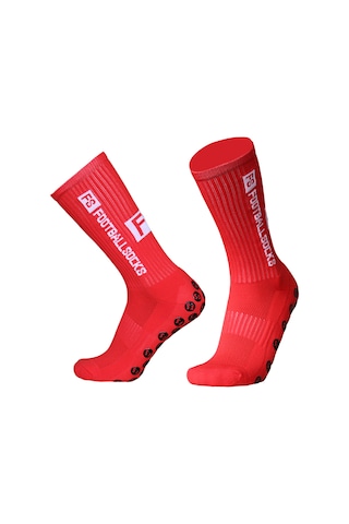 Geeroyoo Profesyonel Futbol Çorabı Silikon Sünger Antipatlama Eğitim Maç Özellikli Yüksek Elastik Pembe Kırmızı