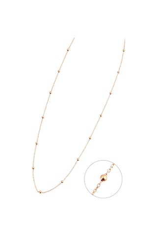 Kadın Gümüş Toplu Rose Zincir Kolye N116801 Rose Gold