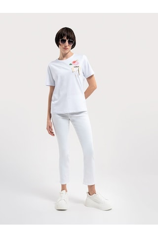 LOFT Regular Fit Kadın Tshirt K.kol Lf2036541 Q1.v1 Beyaz