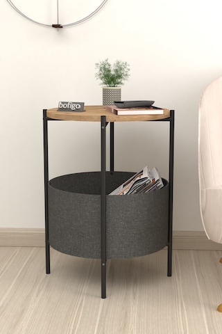 Bofigo Orta Sehpa Geniş Çantalı Sehpa Gazetelik Kitaplık Çam