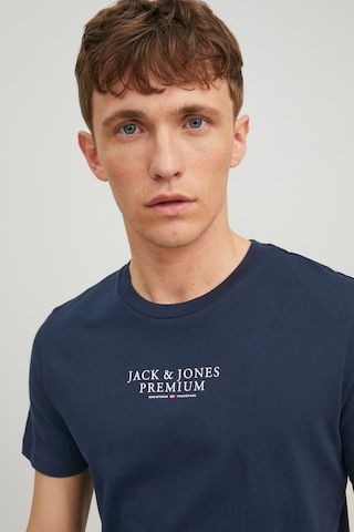 Jack & Jones Erkek Jprbluarchıe Baskı Detaylı T-Shirt 12217167 La Lacivert - Beyaz