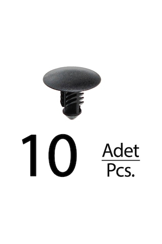 Renault Megane, Nissan İçin Kaput Keçe Klipsi- 10 Adet 1 Adet / Siyah