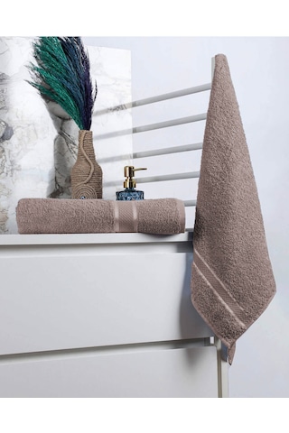 %100 Pamuk 2 Parça Kadın/erkek Banyo Duş Hamam Havlu Seti 90x150 Cm Kahverengi