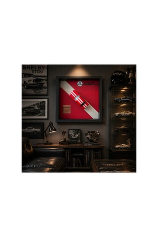 Shadow Box Tablo 3d Diecast Kırmızı Araba Tablosu Koleksiyon Çerçevesi Otomobil Tutkunlarına Hediye Duvar Dekoru