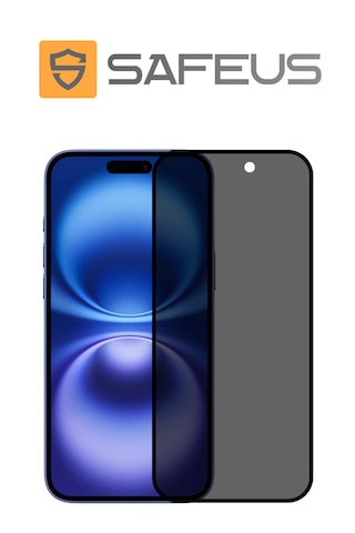 Safeus Tam Kaplayan Hayalet Parmak İzi Bırakmayan Safir Ekran Koruyucu Cam , Apple Uyumlu iPhone 16 Plus İle