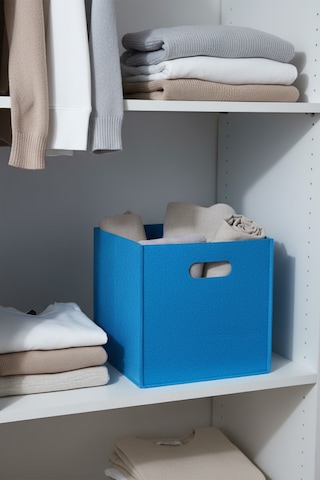 Çok Amaçlı Kullanım %100 Keçe Organizer Sepet Çocuk Odası Dolap Içi Organizer Mavi