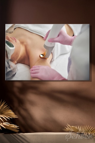 Kanvas Tablo Koltuk Altı Lazer Epilasyon İşlemi Yatay Duvar Tablosu - 4785 Çok Renkli