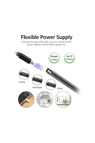 Pazly Universal Stylus Kalem - Saf Bakır Uç - Otomatik Kapanma - İos/android/windows Uyumlu - Kapasitif Dokunmatik