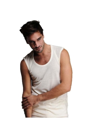 Hasyün Erkek Ince Yün Termal Atlet Bisiklet Yaka Woolmark Sertifi