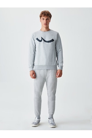 Ltb Ltb Logolu Bisiklet Yaka Gri Sweatshırt (540129787)