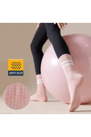Xtr Fitness Kaydırmaz Tabanlı Yoga Ve Pilates Çorabı Pembe