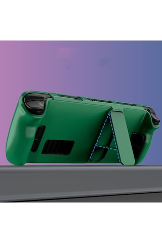 Steam Deck Oyun Konsolu İçin Sert Pc Koruyucu Kılıf Standlı Açık Mor