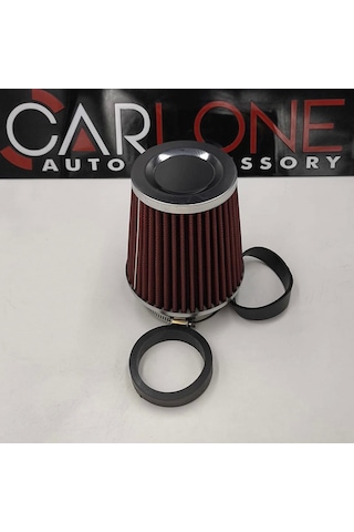 Ayarlanabilir Çaplı Açık Hava Filtresi Dar Kırmızı Renk 60mm-70mm-76mm