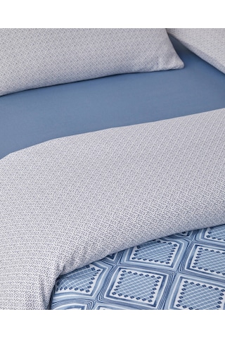 English Home Diamond Twist Kolay Ütülenir Tek Kişilik Çarşaflı Nevresim Takımı 160x220 Cm Koyu Mavi Koyu Mavi