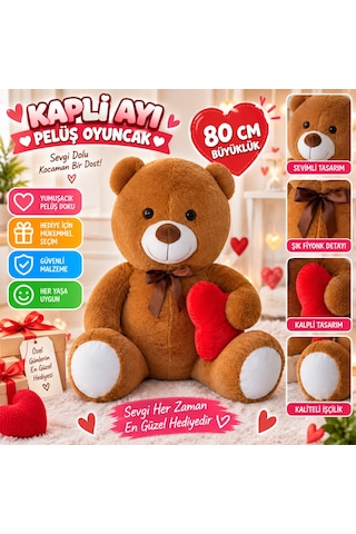 Storeşahin 62531 80cm Kapli Ayı Peluş Oyuncak Adet Fiyatıdır Shn0720 Çok Renkli