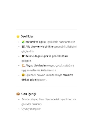 İsim Şehir Kültürel Aile Oyunu Denge Oyunu Cezalı Jenga