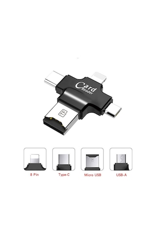 Apera GN-24 OTG 4 in 1 Micro USB Flash Disk Type C Mikro SD Kart