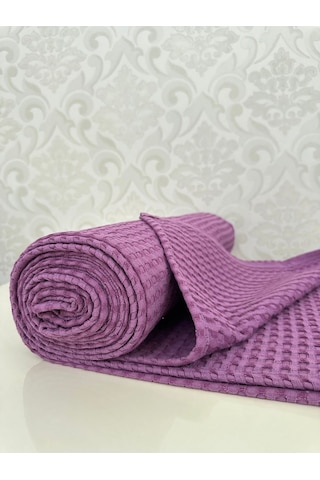 Premium %100 Pamuk Çift Kişilik Yazlık Pike, Yatak Örtüsü,terletmez Kumaş Mor Renk 240x200cm Mor