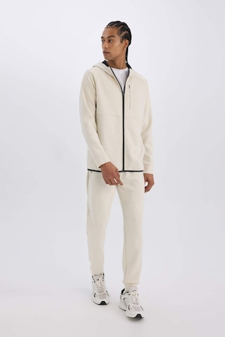 DeFactoFit Slim Fit Dar Kesim Kapüşonlu Skuba Dalgıç Kumaş Fermuarlı Sporcu Sweatshirt A6956AX25SPBG721