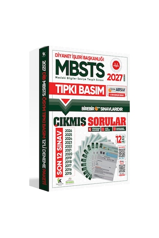 2026 DİB-MBSTS ÖSYM Çıkmış Soru Tıpkı Basım 12li Kitapçık Türkiye Geneli Deneme Paketi