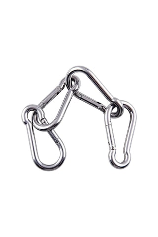 Karabina 10 Adet Düz Yaylı Kanca Anahtarlık Tırmanış Kancası 8x80 mm