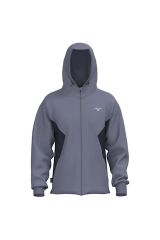 Mizuno Athletics Sweat Jacket Erkek Kapüşonlu Fermuarlı Sweatshirt Gri / Lacivert Çok Renkli