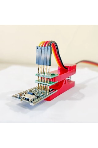 5 Pin Programlama Aparatı 2.54mm Pogo Pin Yaylı Mandal Klips Seri Üretim Entegre