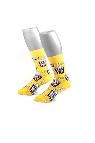 Ozzy Socks Pop Corn Desenli Çorap Çok Renkli