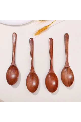 Suofeng 10 Adet 18,5cm Nanmu Ahşap Çatal, Uzun Kollü, Yumuşak Dokulu, Ev Ve Restoran Kullanıma Uygun, Yeşil Ve Sağlıklı Malzeme Diğer