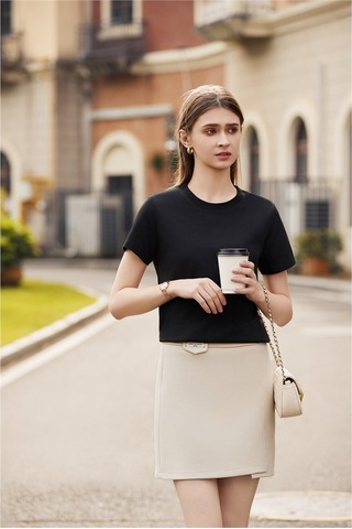 New Performance Premium Basic T-shirt %61,7 Pamuk %34,7 Polyester %3,6 Dut İpeği Siyah
