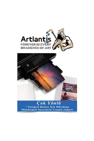 Fotoğraf Baskı Kağıdı A-4 240 Gr/m2 100'lü 1 Paket A4 Fotoğraf Kağıdı Ofis Ve Ev Tipi Mürekkepli Yazıcılar İçin