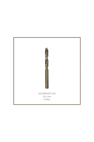 Hss Matkap Ucu 13,5 Mm, Metal, Ahşap, Plastik İçin 4 Adet