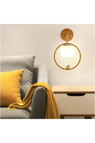 Yaratıcı Kuş Duvar Lambası Basit Yüzyıl Ortası Modern Beyaz Cam Beyaz